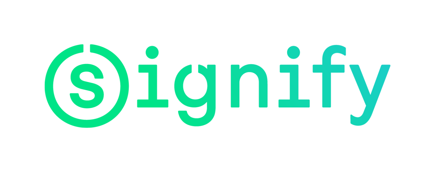 Signify company logo in shades of green